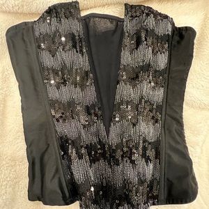Black sequin corset